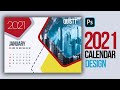 How to Create Professional Calendar TEMPLATE Photoshop 2021 | Calendar 2021 design in photoshop