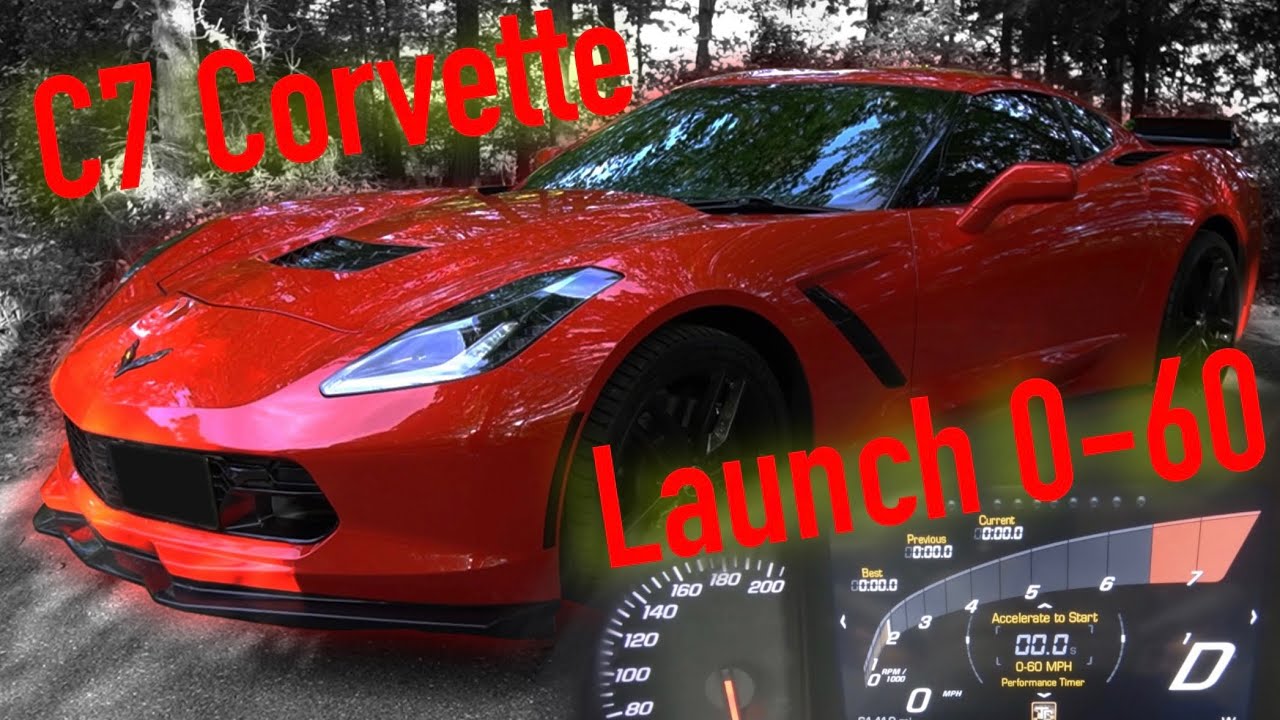 Stock C7 launch 0-60 | 2016 C7 Corvette Z51 launch control - YouTube