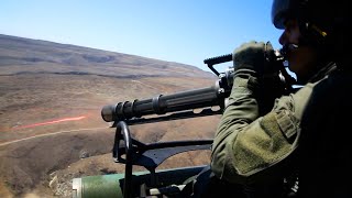 MARINES CONDUCT .50 CAL &amp; MINIGUN Aerial Gunnery Range And Sonobouy Anti-Submarine Training Exercise