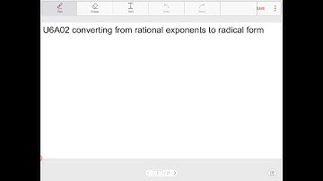 Algebra 2 U6A02 lesson on converting rational exponents to radical form