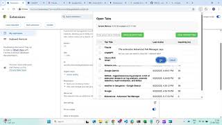 Chrome Extension - Advanced Tab Manager