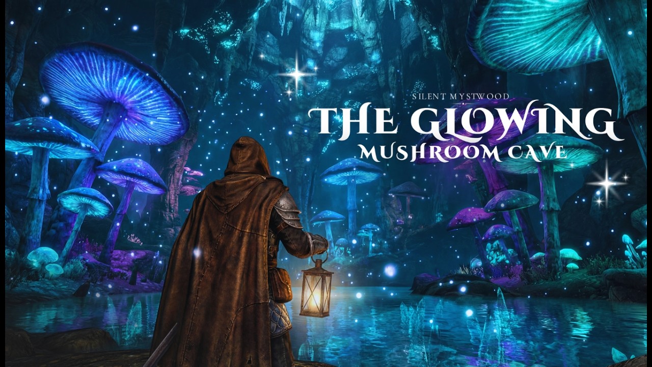 The Glowing Mushroom Cave | 3H Bioluminescent Cave Ambience for Study & Focus [Mystwood 8/15]