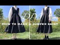 【型紙付き】ジャンパースカートの作り方/ワンピースの作り方/How to make a jumper dress