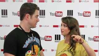 Milana Vayntrub backstage at Vidcon 2012