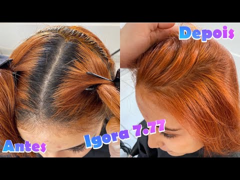 Pentei o meu cabelo com a igora 7.77 