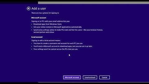 Microsoft account and local account windows 8 in Pashto