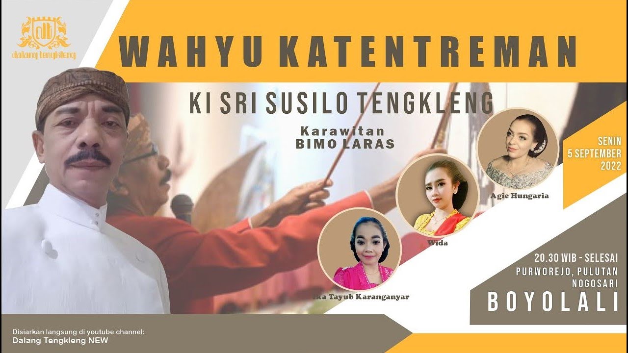 #live 🔴 Wayang Kulit, Lakon: WAHYU KATENTREMAN - Ki Sri Susilo Tengkleng