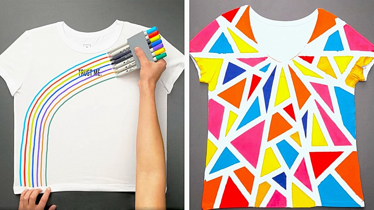 UPGRADE YOUR OLD T-SHIRT! 28 easy bright ideas - YouTube