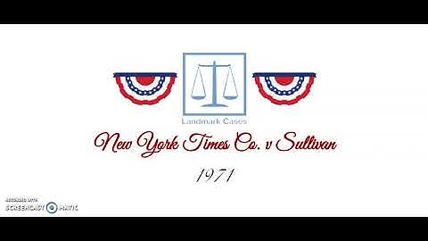 New York Times Co. v Sullivan (1964)