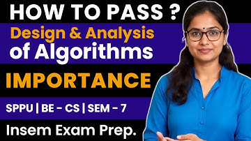 How to Pass Design & Analysis of Algorithms | SPPU | BE CS SEM 7 | Insem Exam Prep