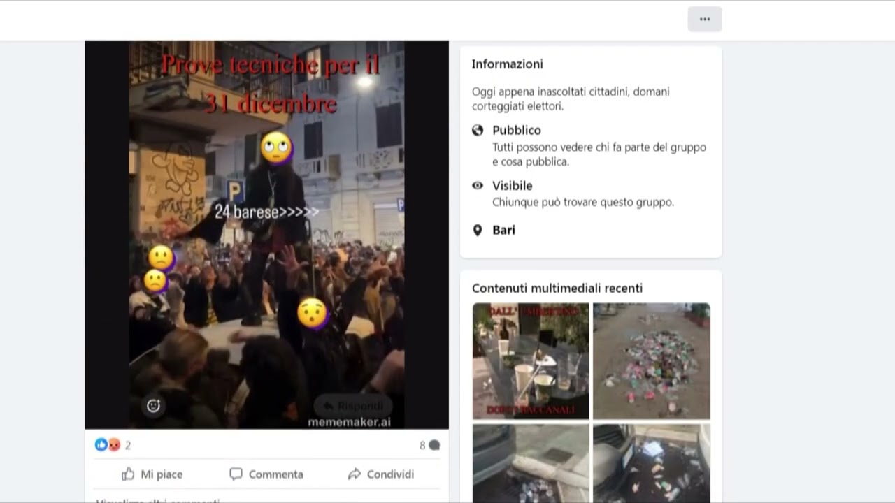 La caotica vigilia di Natale nel quartiere Umbertino. Infuria la denuncia social dei residenti