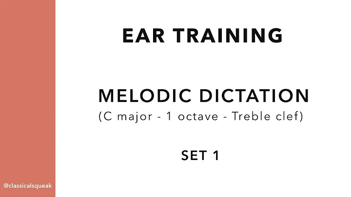 Melodic Dictation C major (1 octave) Treble Clef | Set 1