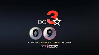 DC LOTTERY Midday 03/17/2025