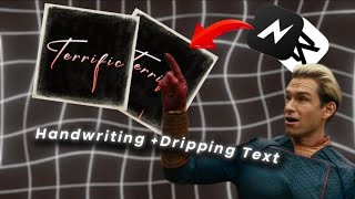 This is how I made Handwriting Text With Dripping Effect Using Mobile | N2J EDITZ