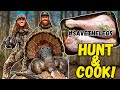 FINDING Turkeys in the TIMBER When They AREN&#39;T GOBBLING!  - (Turkey Leg Recipe!)