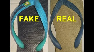 Havaianas flip flops real vs fake. How to spot counterfeit Havaianas slippers