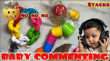 Baby commentary, Learn Colors, Unboxing giggles, Building stacks, Links, Nesting eggs, Duck, Fun