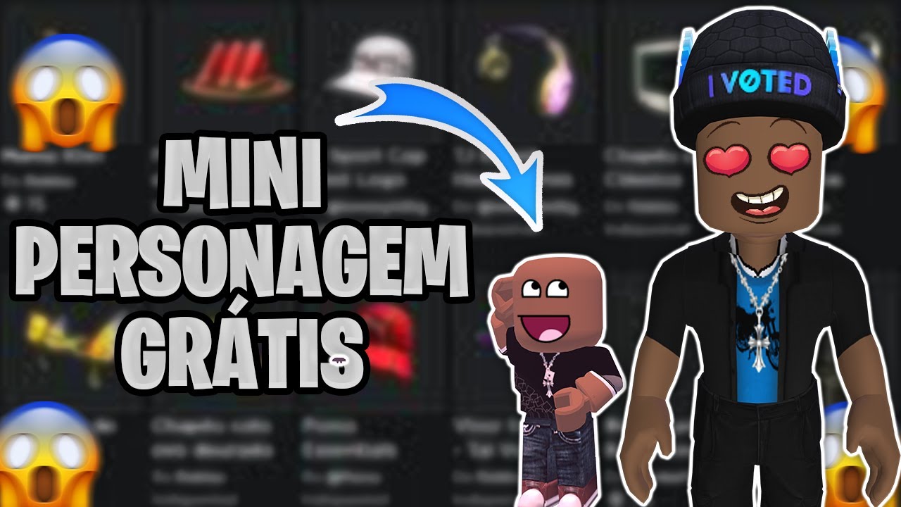 COMO PEGAR 2 MINI PERSONAGENS GRÁTIS NO ROBLOX! MINI AVATAR GRÁTIS! 