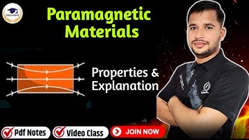 Paramagnetic Substance & Properties of Diamagnetic Substance | Solid State Physics | in Hindi 