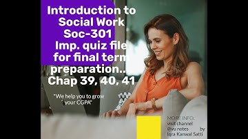 #soc301 #conceptual  based quiz #chap. 39&40&41  #for final term #@vu notes #gift in description box