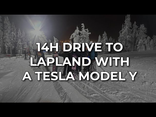 Driving to a Ski Resort in a Tesla Model Y 