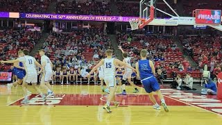 Watch now: Randolph&#39;s Sam Grieger discus breaking Sam Dekker&#39;s Division 5 state scoring record