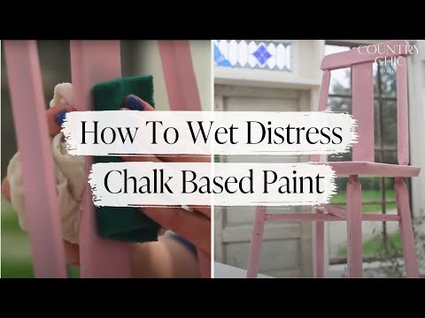 How To Wet Distress Chalk Based Paint Without Sanding | DIY Tutorial