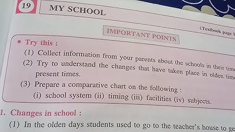 Std. 3 EVS. 1 Lesson 19 My School Digest