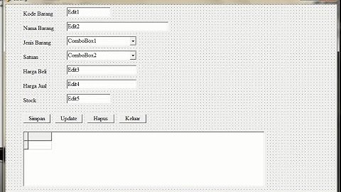 Tutorial Delphi 7 PART 1 Cara membuat form barang