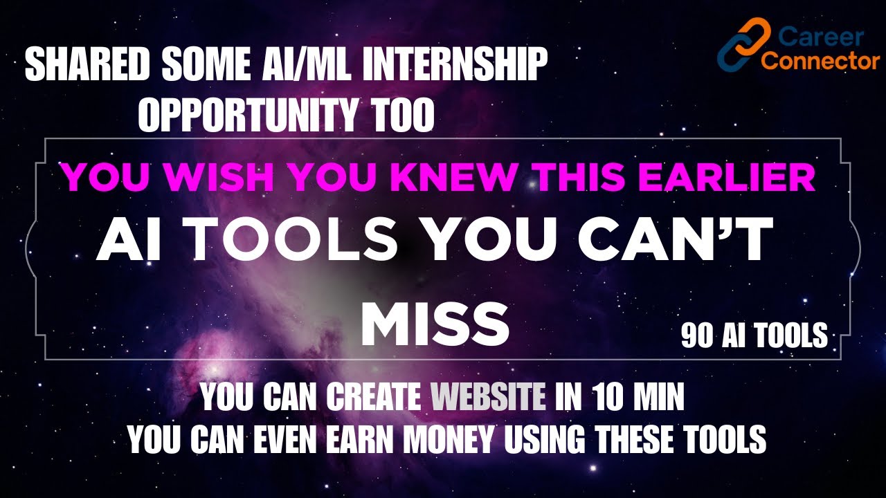 How AI Can Make Your Life Easier🔥 | Shared 10 AI/ML Internship |You can earn money using AI tools