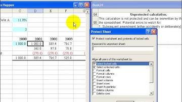Find unprotected formula in Excel. See link below for Excel Auditing Tool