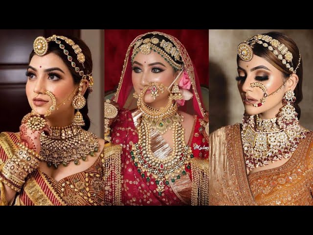 Rajasthani Bridal Makeup | Rajasthani Jewellery | Rajasthani Hairstyle |  Rajasthani Lehenga #video - YouTube