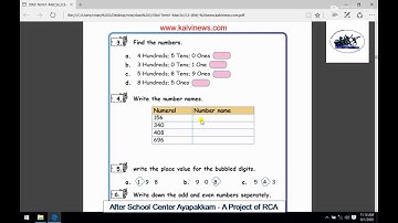 Rotary Club of Ambattur Class 3rd Maths Numbers Part 11 Ordering Activity 1