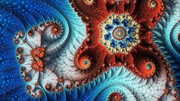 Mandelbrot landscape fractal zoom #15  Encounters of unknown  (with kaleidoscope reverse)