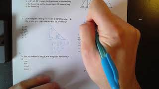 The Pythagorean Theorem and Special Right Triangles SAT
