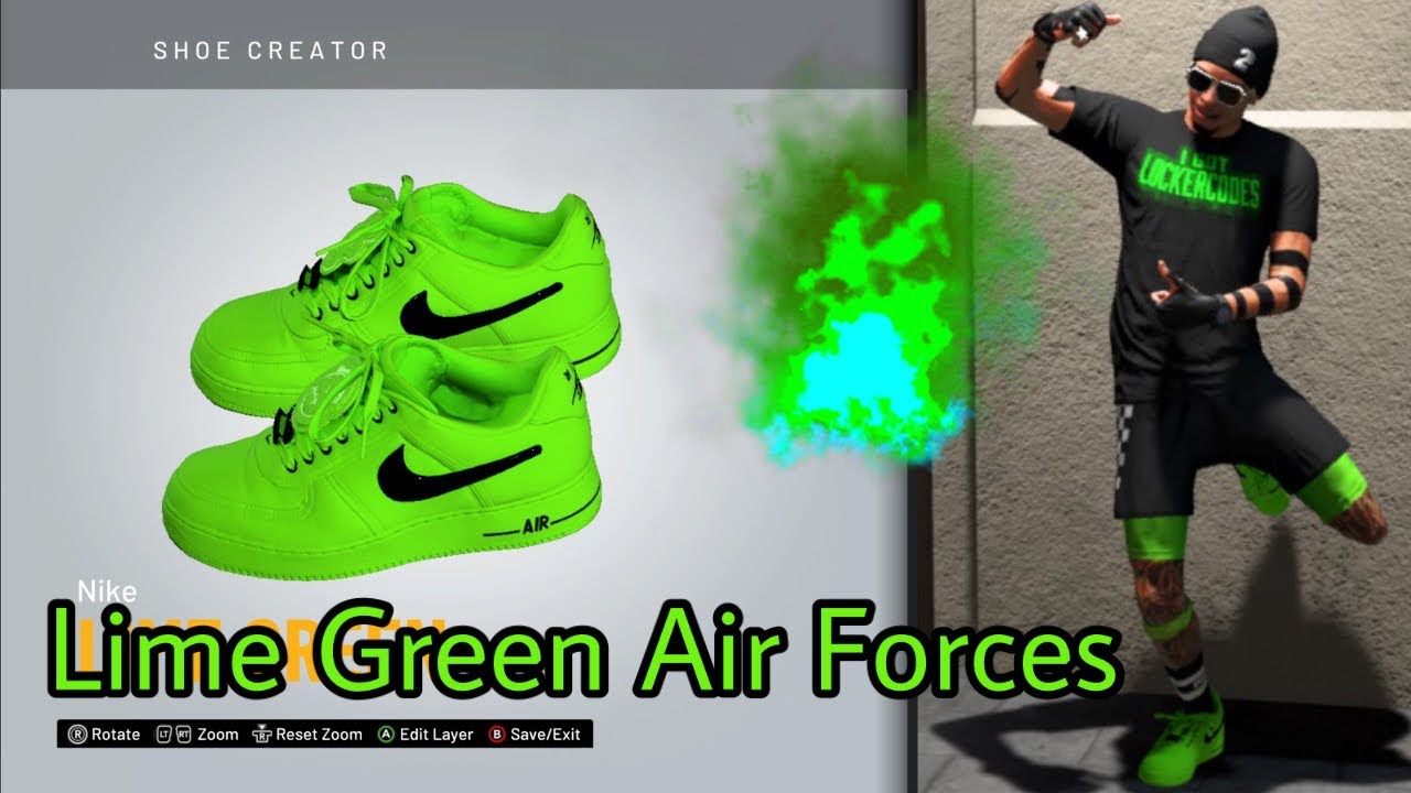 neon green air force 1s