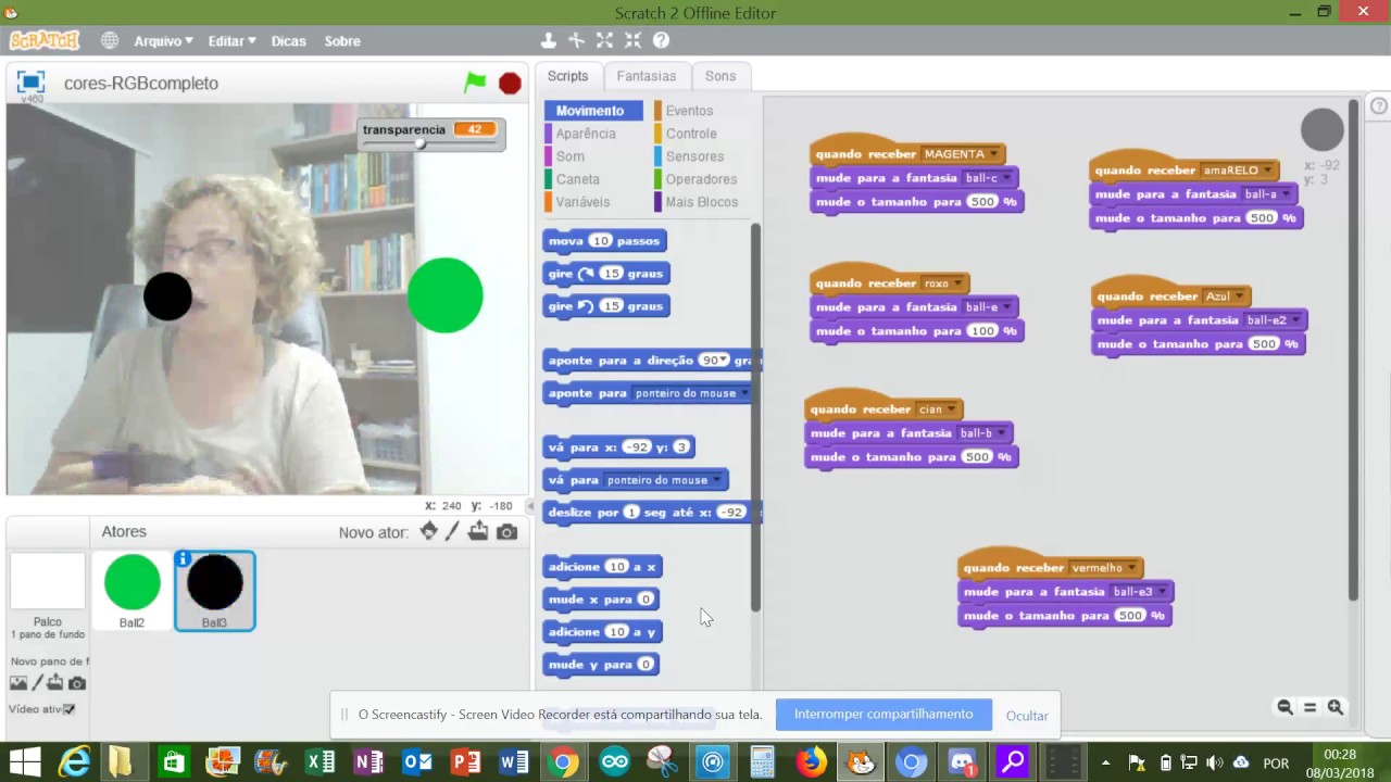 Scratch uso de Câmera e estudo de cores por adiçãoRGB - YouTube
