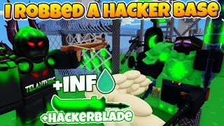 I Robbed a HACKER BASE in Roblox BedWars...