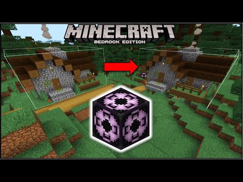 Minecraft Bedrock How To Use Structure Blocks Mobile Xbox Ps4 Windows 10 Switch Youtube