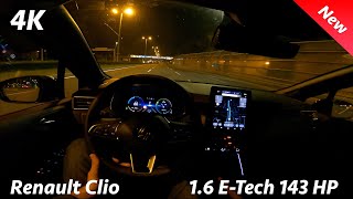 Renault Clio 2024 - Night POV Review in 4K (E-Tech Hybrid 143 HP), 0-100, Consumption, LED lights