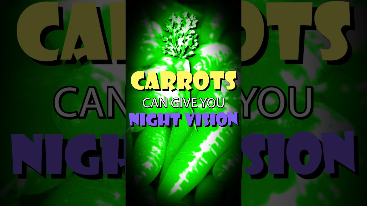 Eating Carrots = Night Vision 🤔🥕?!  #shorts