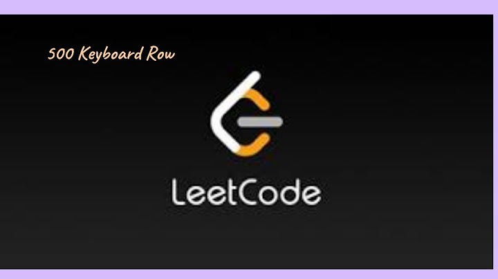 Keyboard Row | Leetcode 500