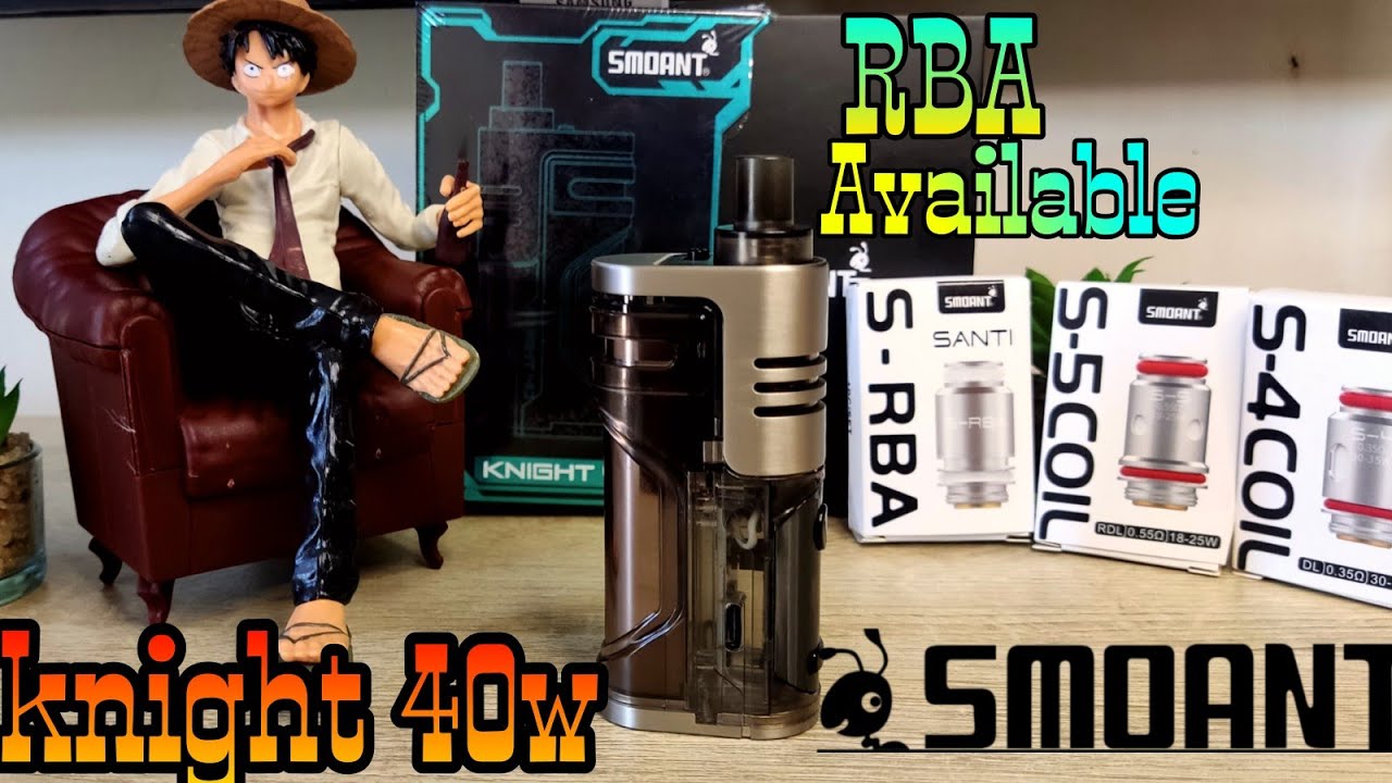 KNIGHT 40W WARNA SS BY: SMOANT SUPPORT RBA jadi gak usah hawatir - YouTube
