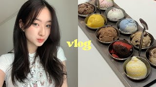 (sub) GRWM and my new hair &amp; A day in Seoul 💇🏻‍♀️🍨