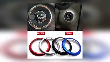 A must-have product! Car Start Stop Button Ring Cover Trim Auto Engine Ignition Button Sticker For
