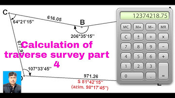 How to find calculate of traverse survey part 4