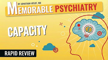 Capacity Evaluation Mnemonics (Memorable Psychiatry Lecture)