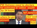 PM Holness need to declare his estimated $7 Billion wealth by 24 hours. where u got your wealth from