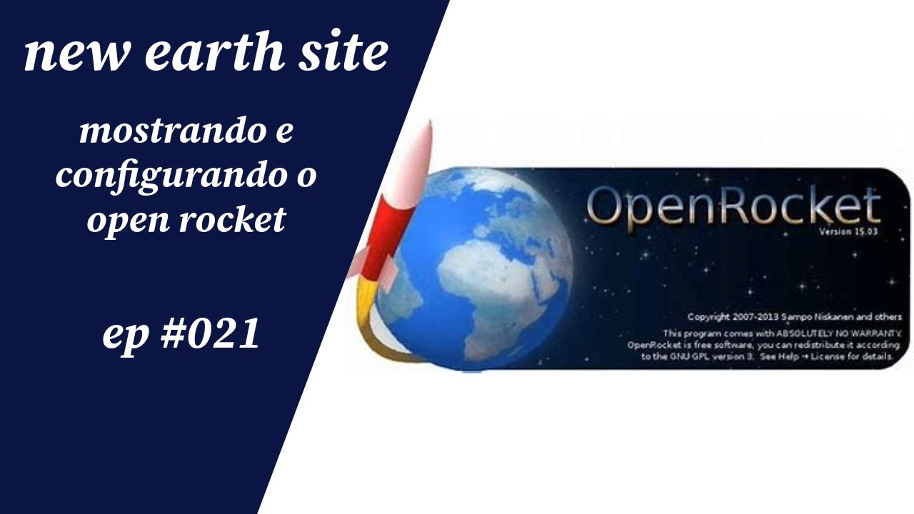 mostrando e configurando o open rocket - YouTube