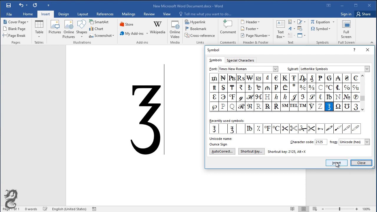 How Type Ounce Sign Symbol In Word YouTube How Type Ounce Sign Symbol In Word YouTube